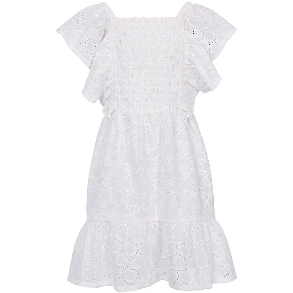 Jurk broderie (white)