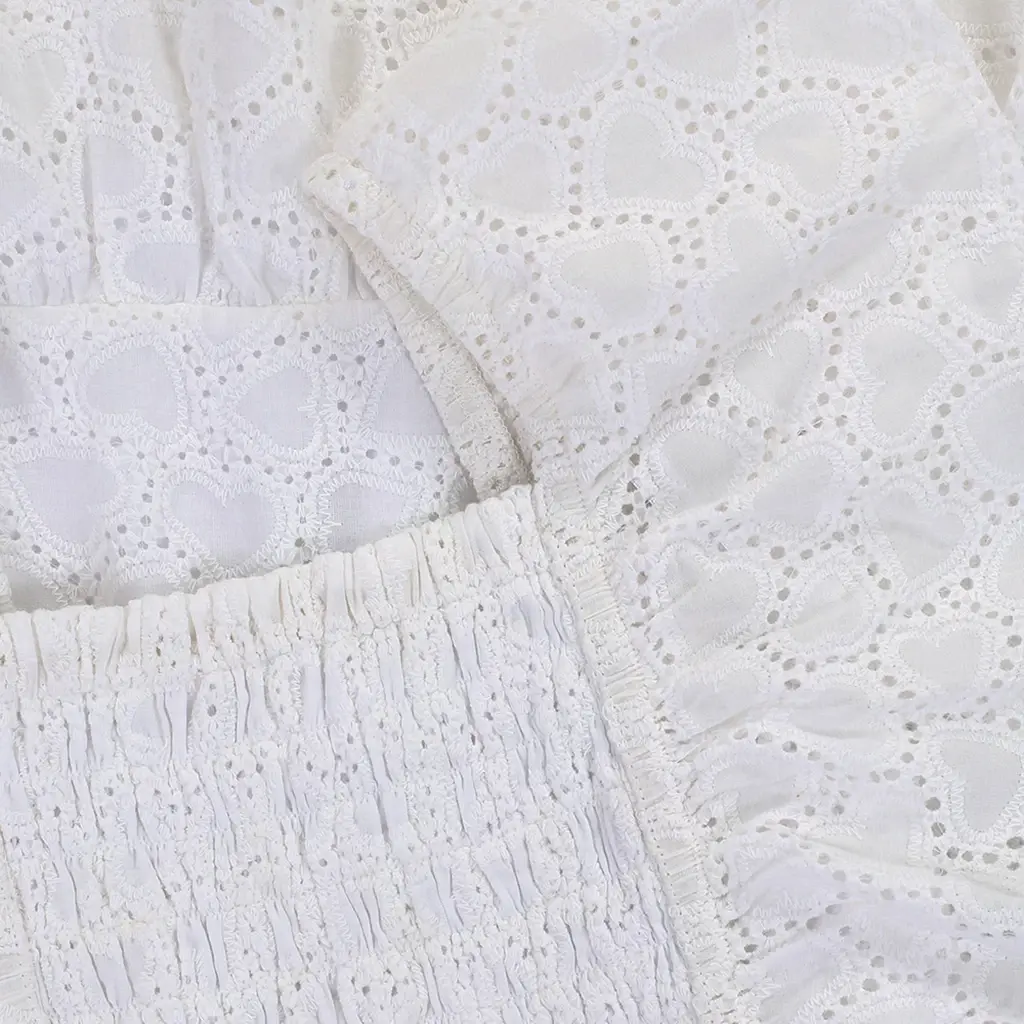 Jurk broderie (white)