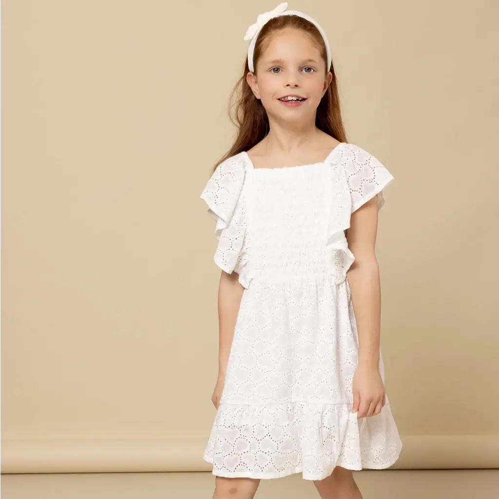 Jurk broderie (white)