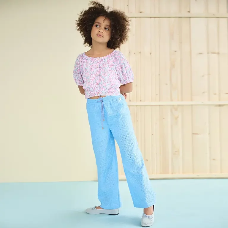 Blouse Tomas cropped (summer sky)