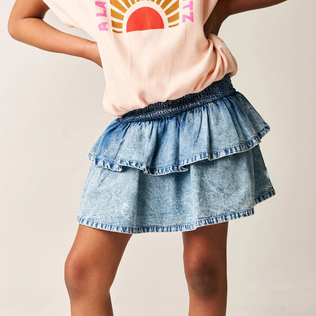 Spijkerrokje Elodie (denim acid wash)