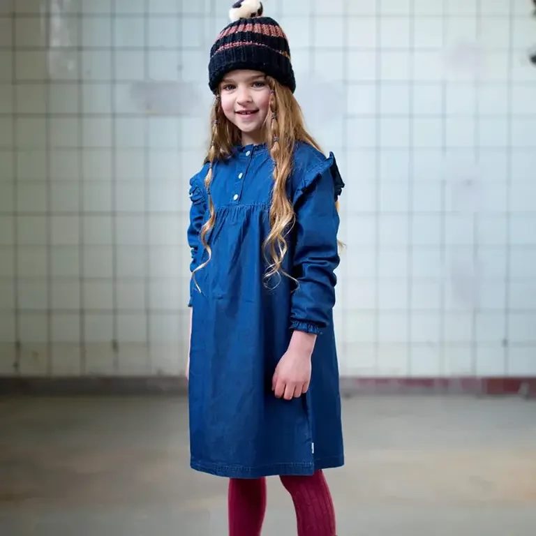 Spijkerjurk (soft blue)