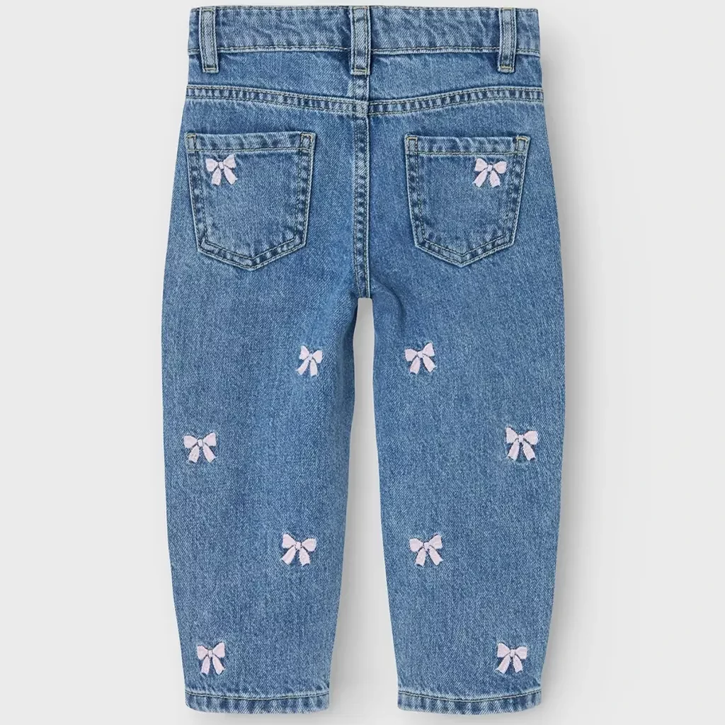 Jeans MOM FIT strikjes Bella (medium blue denim)