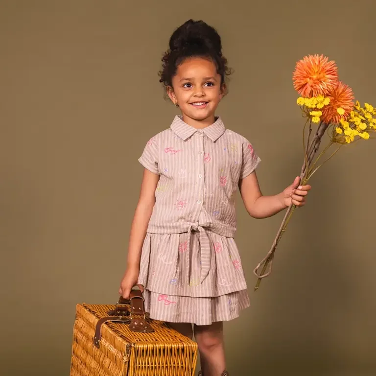 T-shirt Feyo (aop purple stripe)