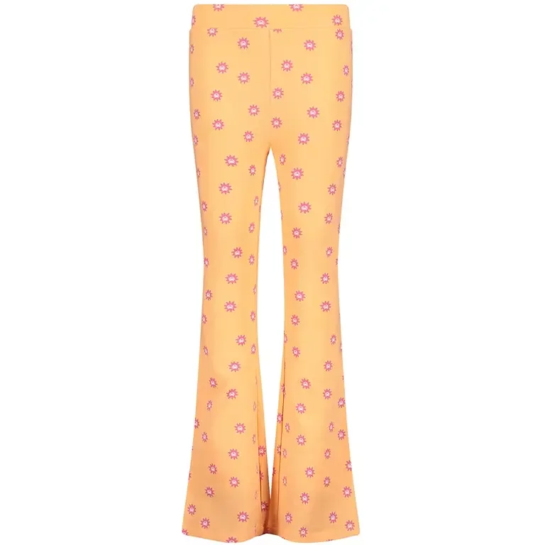 Broek flared Fleury (aop orange sketch)