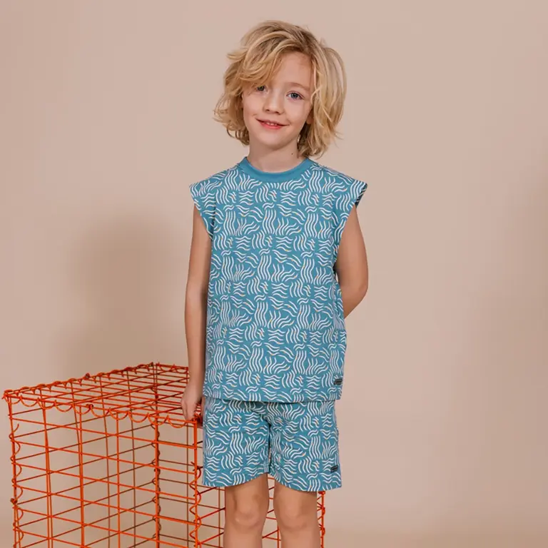 Top Febe (aop blue sketch)