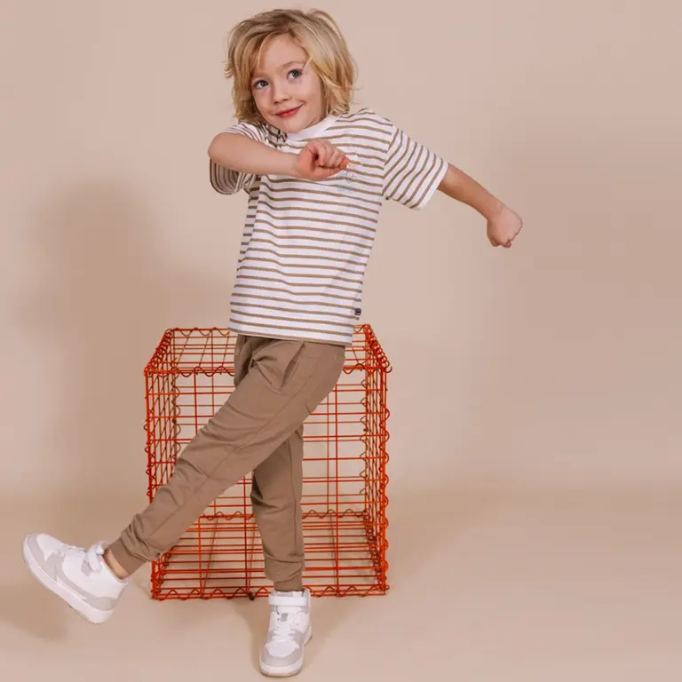 T-shirt Felan (aop brown stripe)