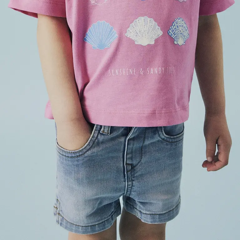 Korte spijkerbroek SLIM FIT Salli (light blue denim)