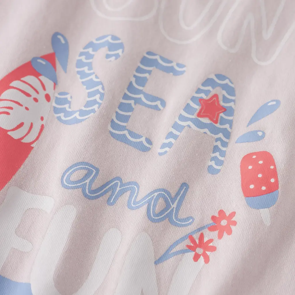 T-shirt Violet (ballerina sun sea fun)