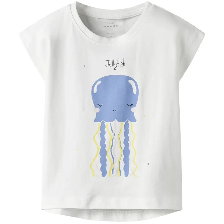 T-shirt Violet (bright white jellyfish)