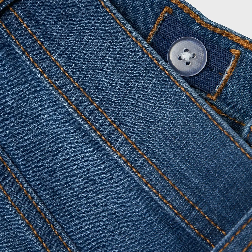 Korte spijkerbroek SLIM FIT Silas (dark blue denim)