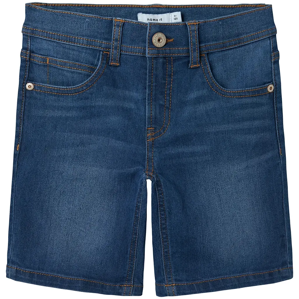 Korte spijkerbroek SLIM FIT Silas (dark blue denim)
