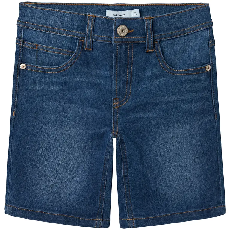 OP=OP! Korte spijkerbroek SLIM FIT Silas (dark blue denim)