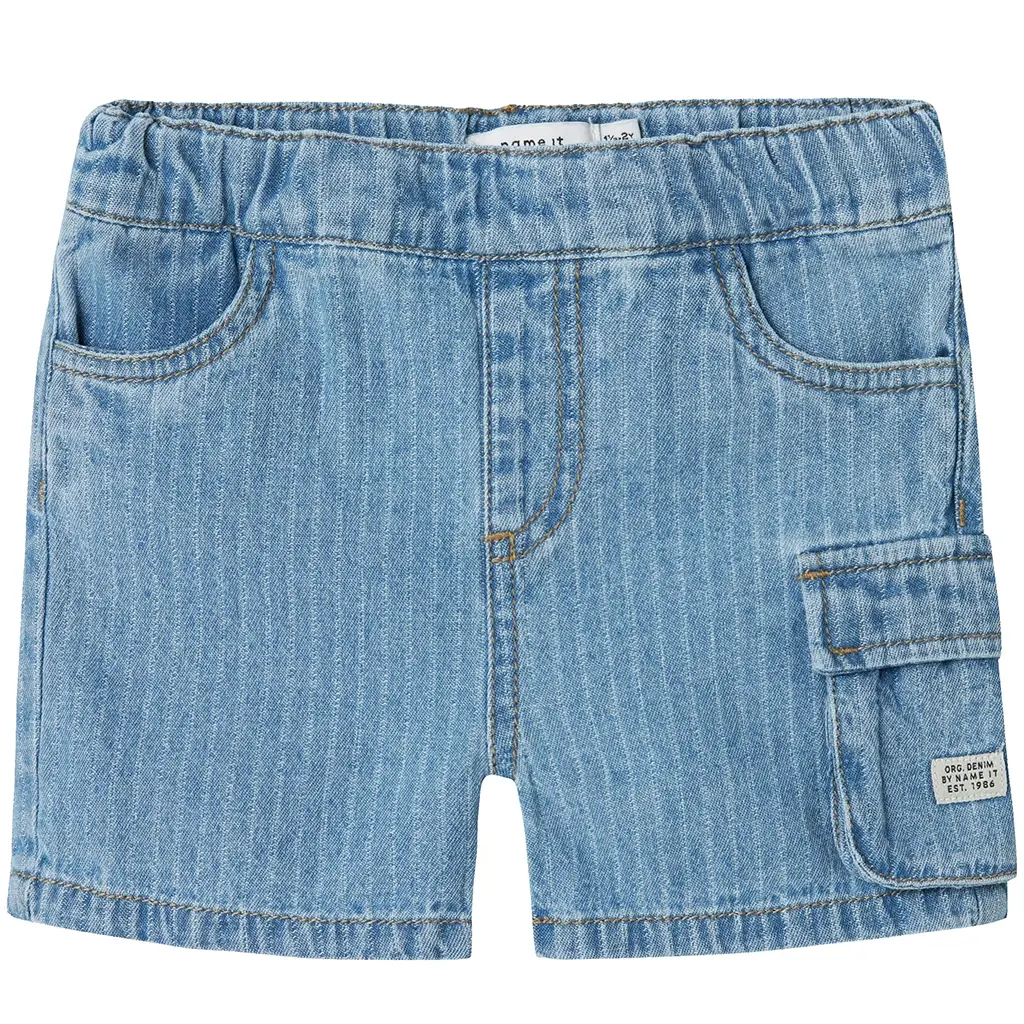 Korte jog jeans Ryan (light blue denim stripes)