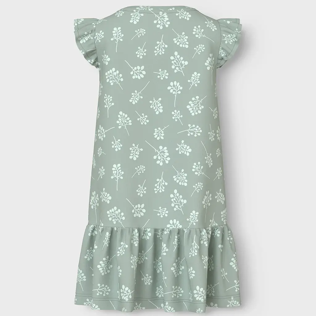 Zomer jurkje Vida (aqua gray branch)