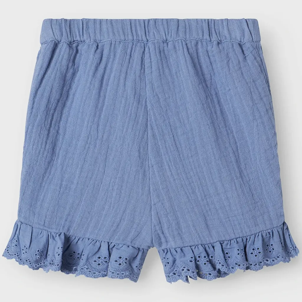 Korte broek wafel Hakki (bleached denim)