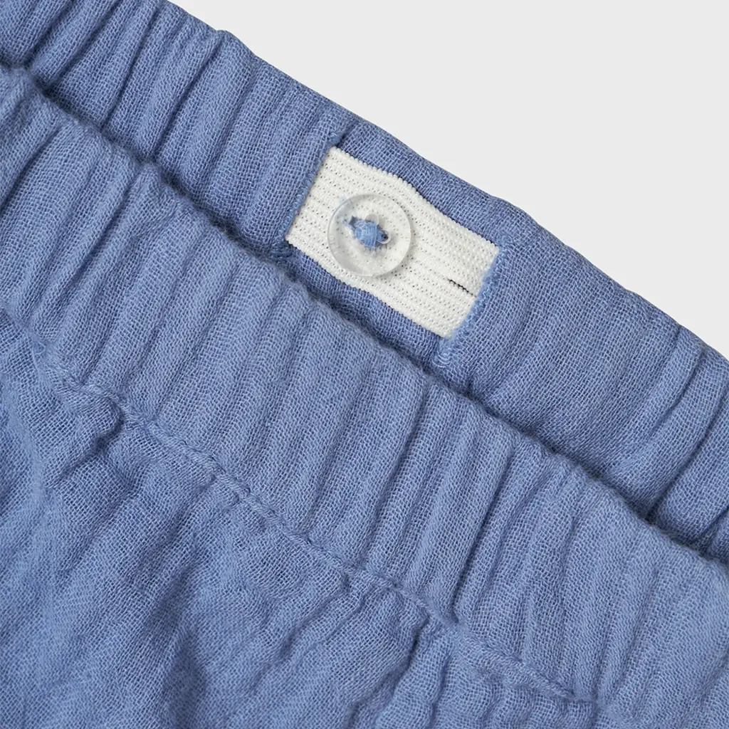 Korte broek wafel Hakki (bleached denim)