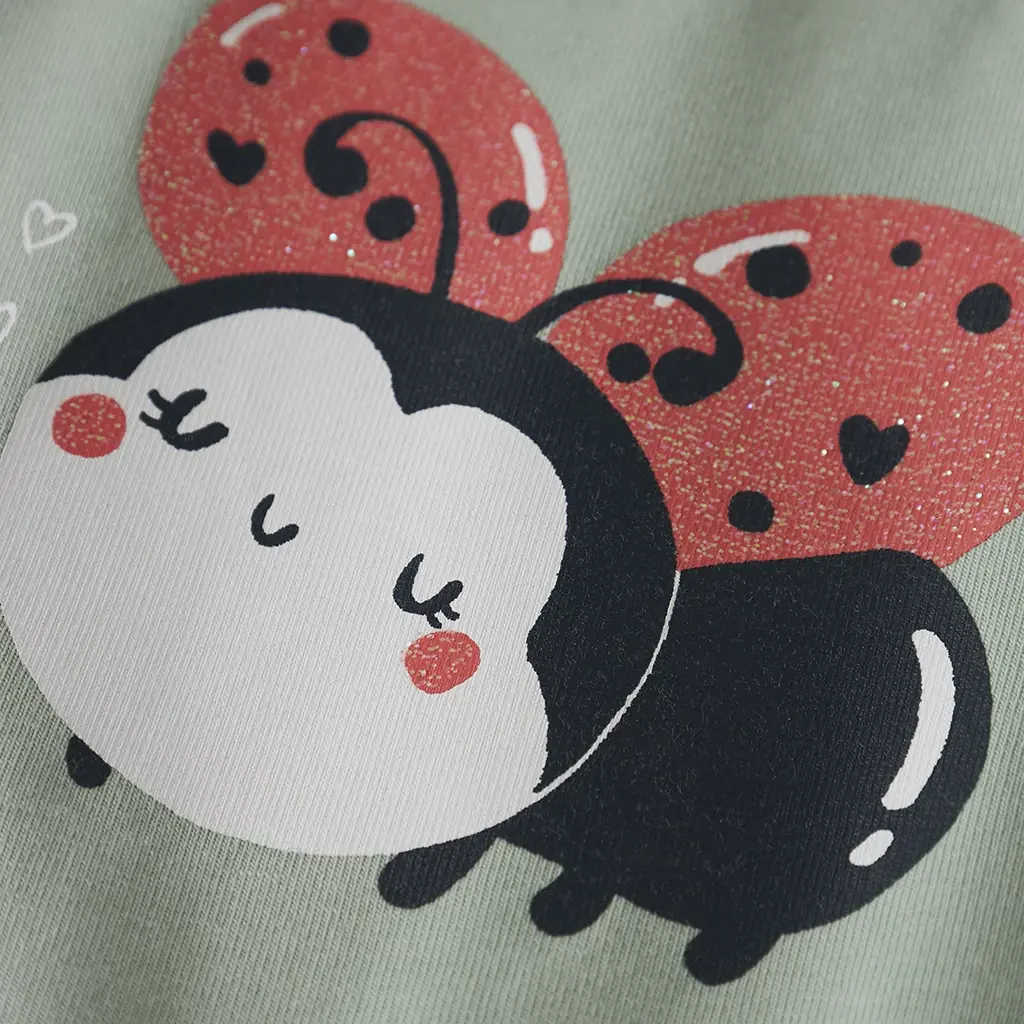 T-shirt Vix (aqua gray ladybird)