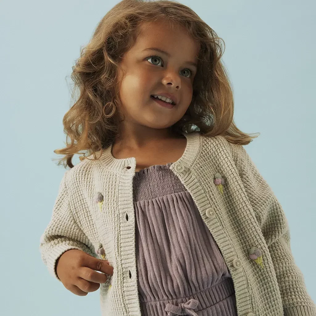 Gebreid vestje Josie (peyote melange)
