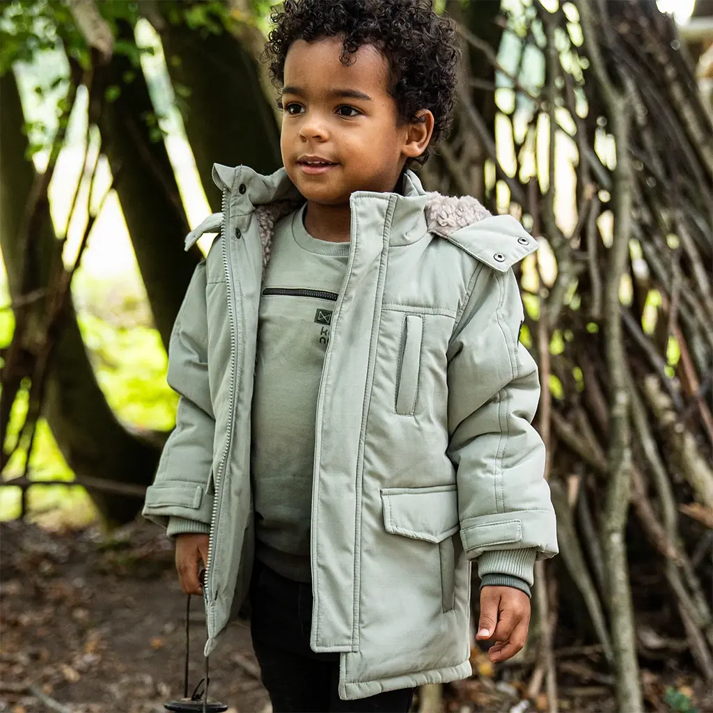 Winterjas parka (faded green)