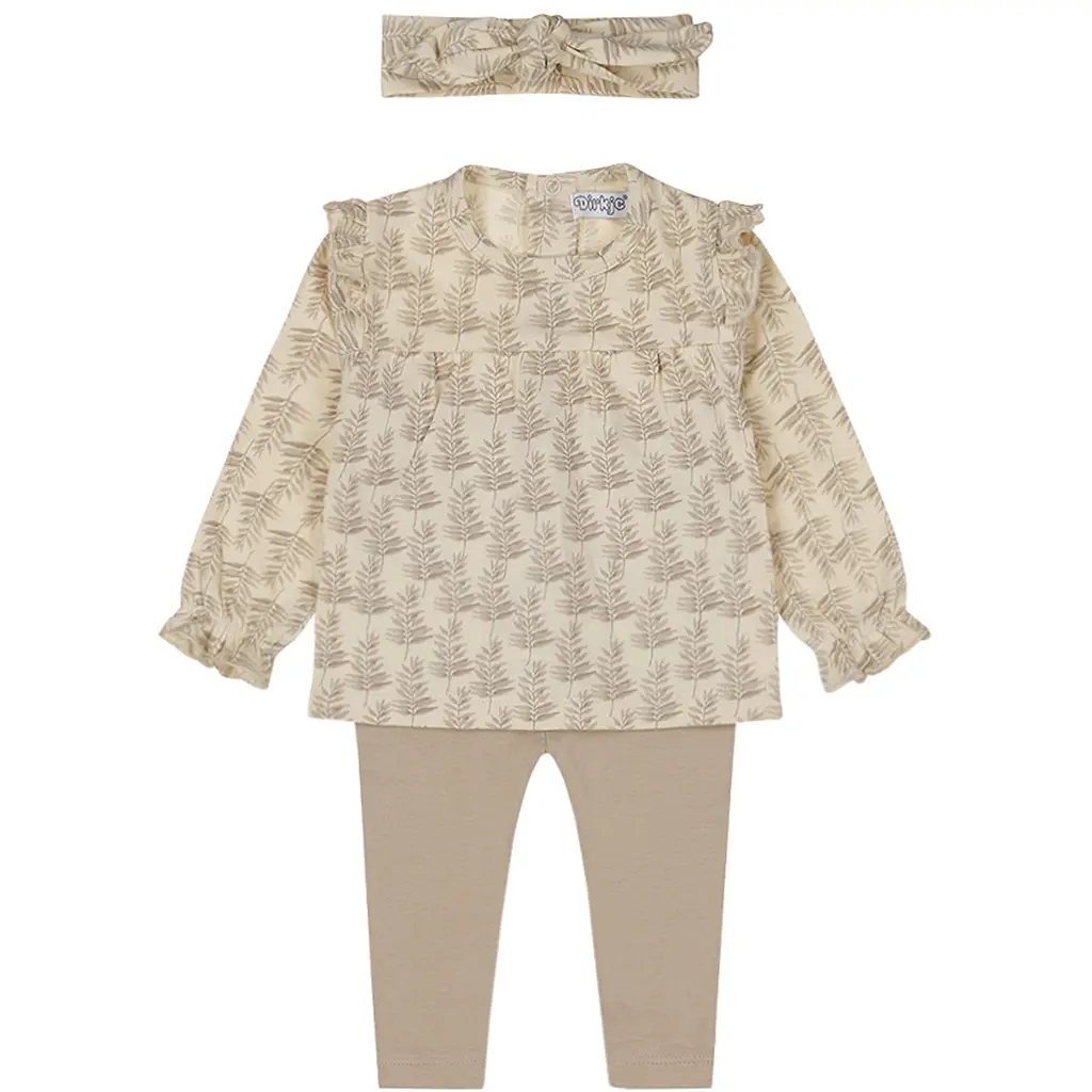 Tweedelige set met haarbandje (off white)