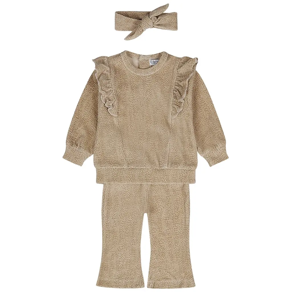 Tweedelige set met haarbandje (beige grey)