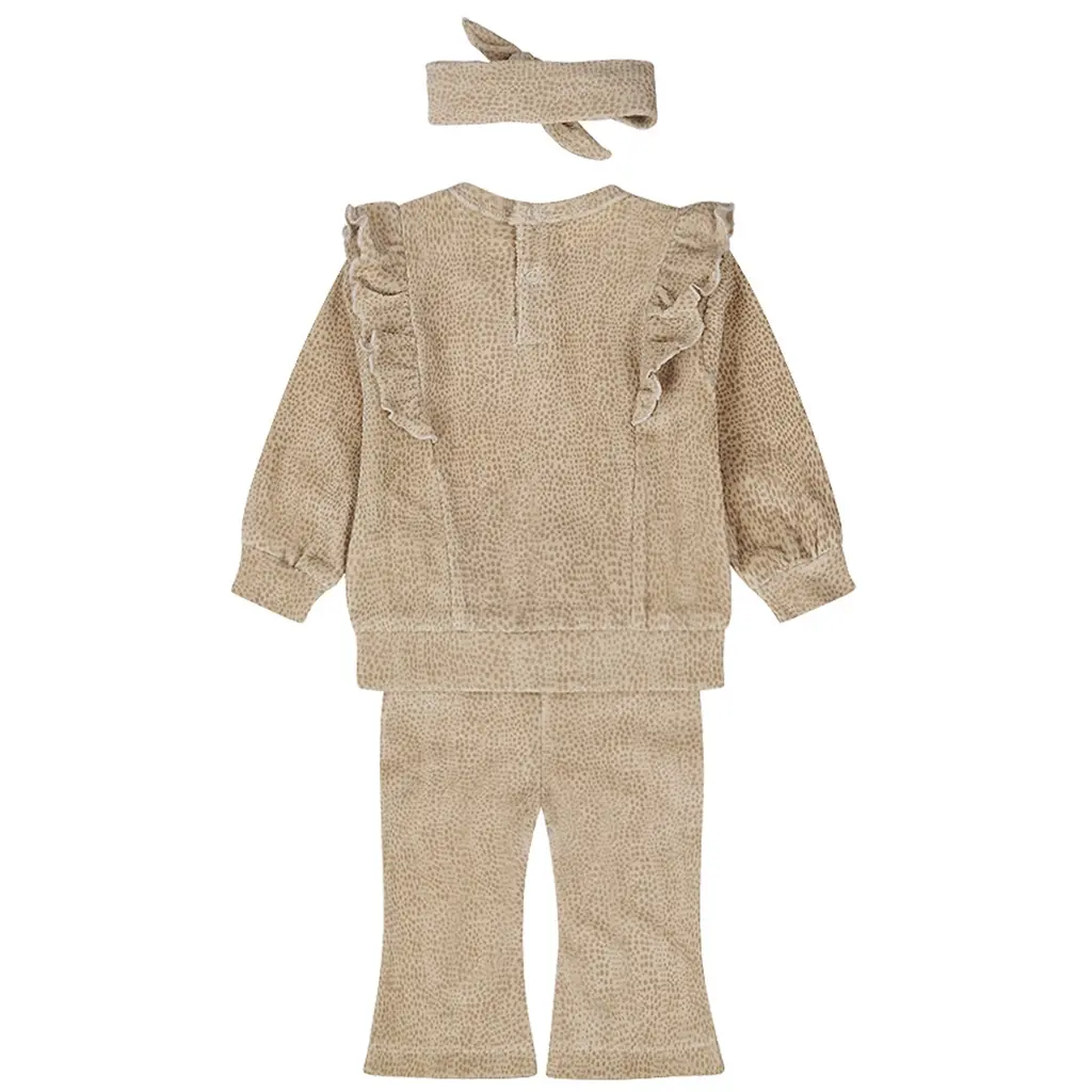 Tweedelige set met haarbandje (beige grey)