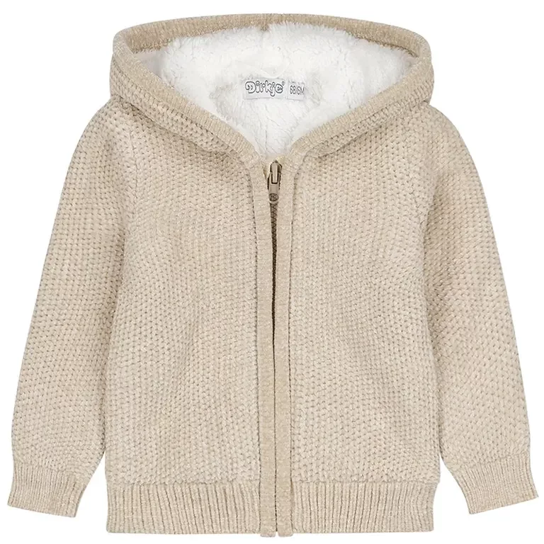 Gebreid vestje teddy (beige grey)