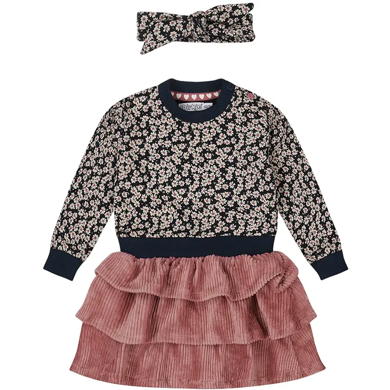 Jurk met haarbandje (navy)