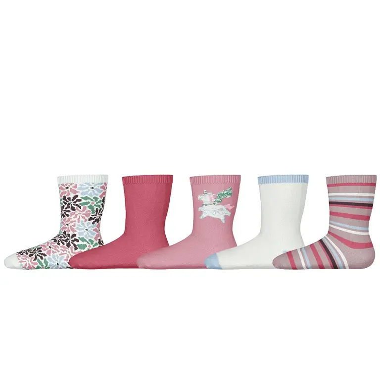 Vijf paar sokken Vinni (nright white floral)
