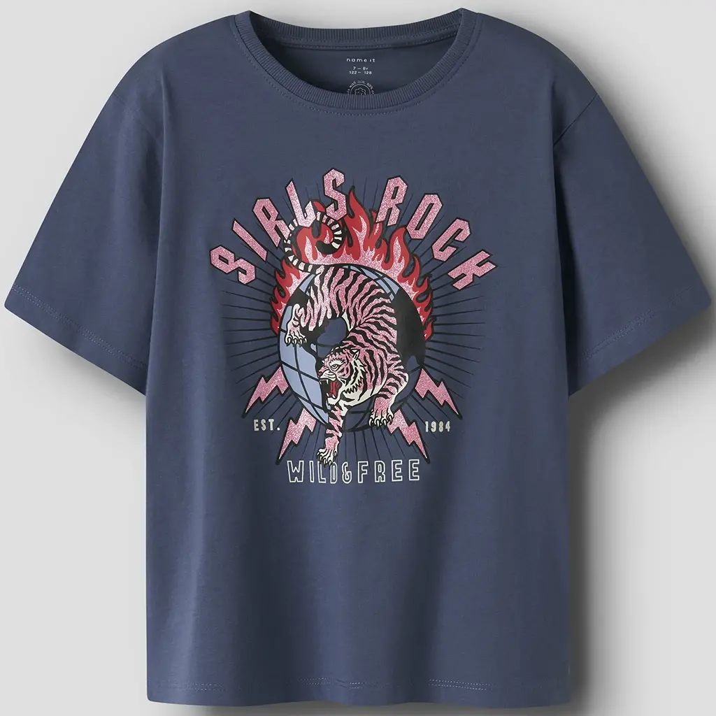 Twee t-shirts Kassandra (blue indigo piruette)