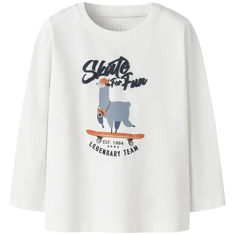 Longsleeve Vux (bright white skater lama)