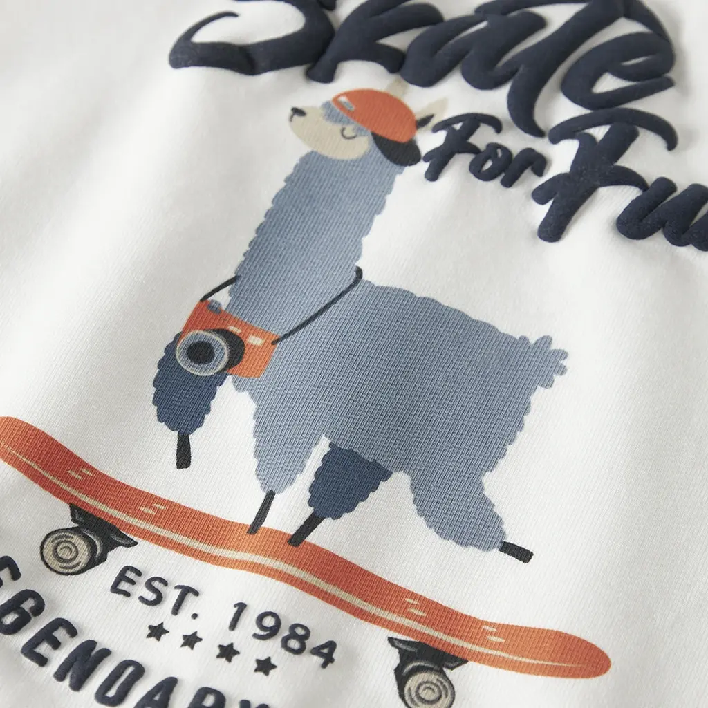 Longsleeve Vux (bright white skater lama)