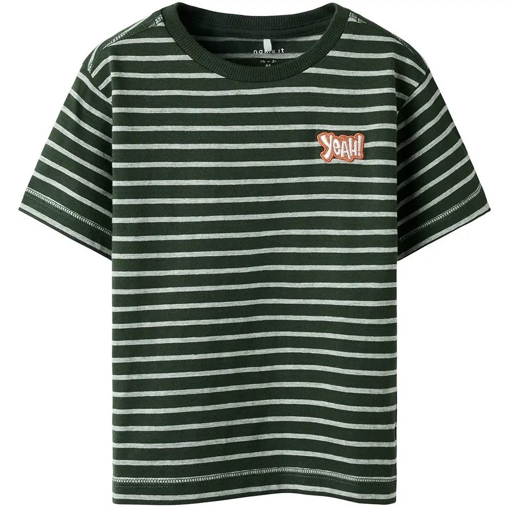 T-shirt Kristian (cloud dancer/deep forest)