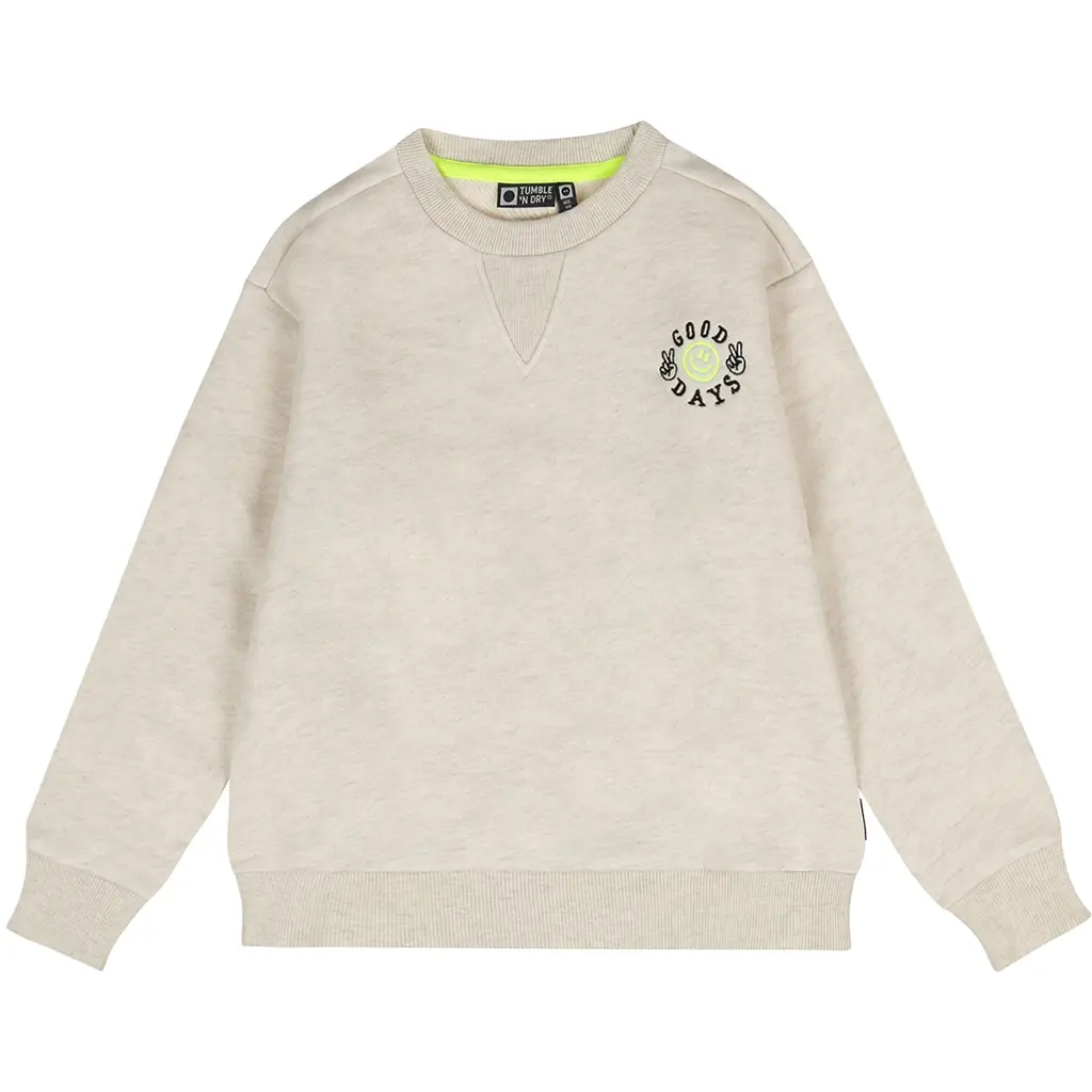 Trui Deck backprint (off white melange)