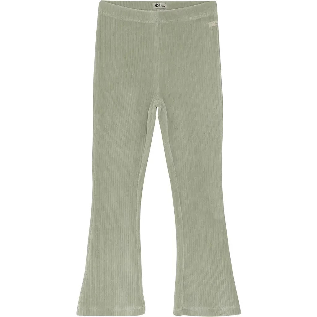 Broek flared velvet (cool mint)