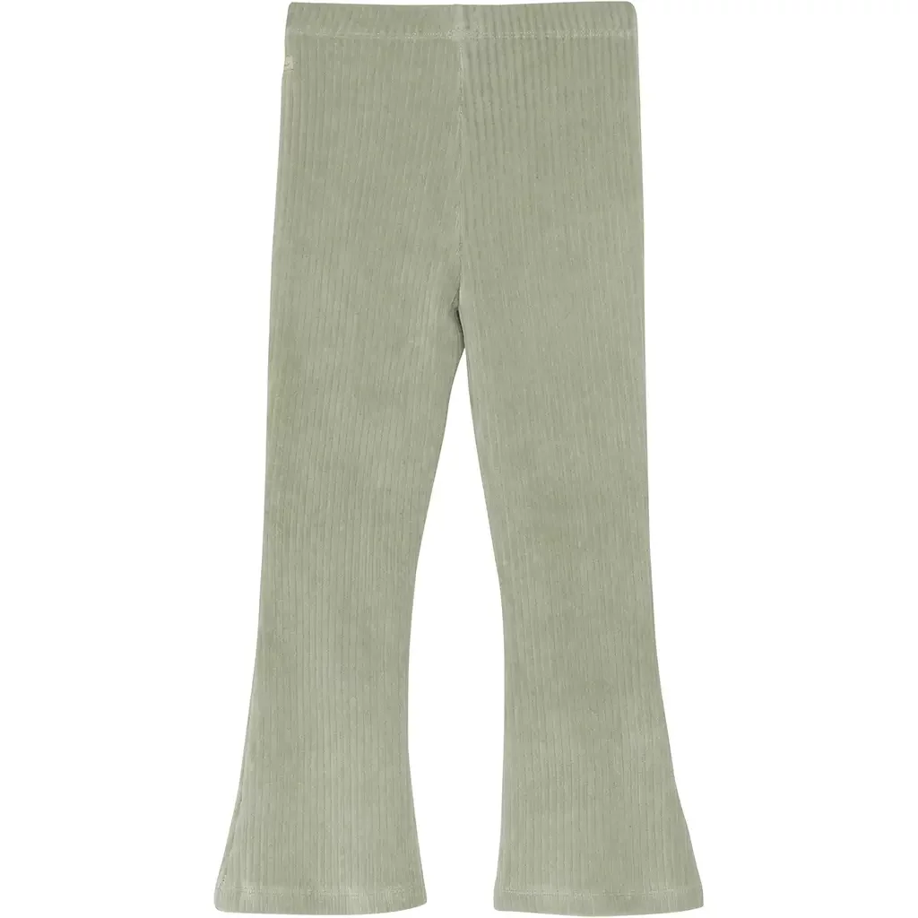 Broek flared velvet (cool mint)