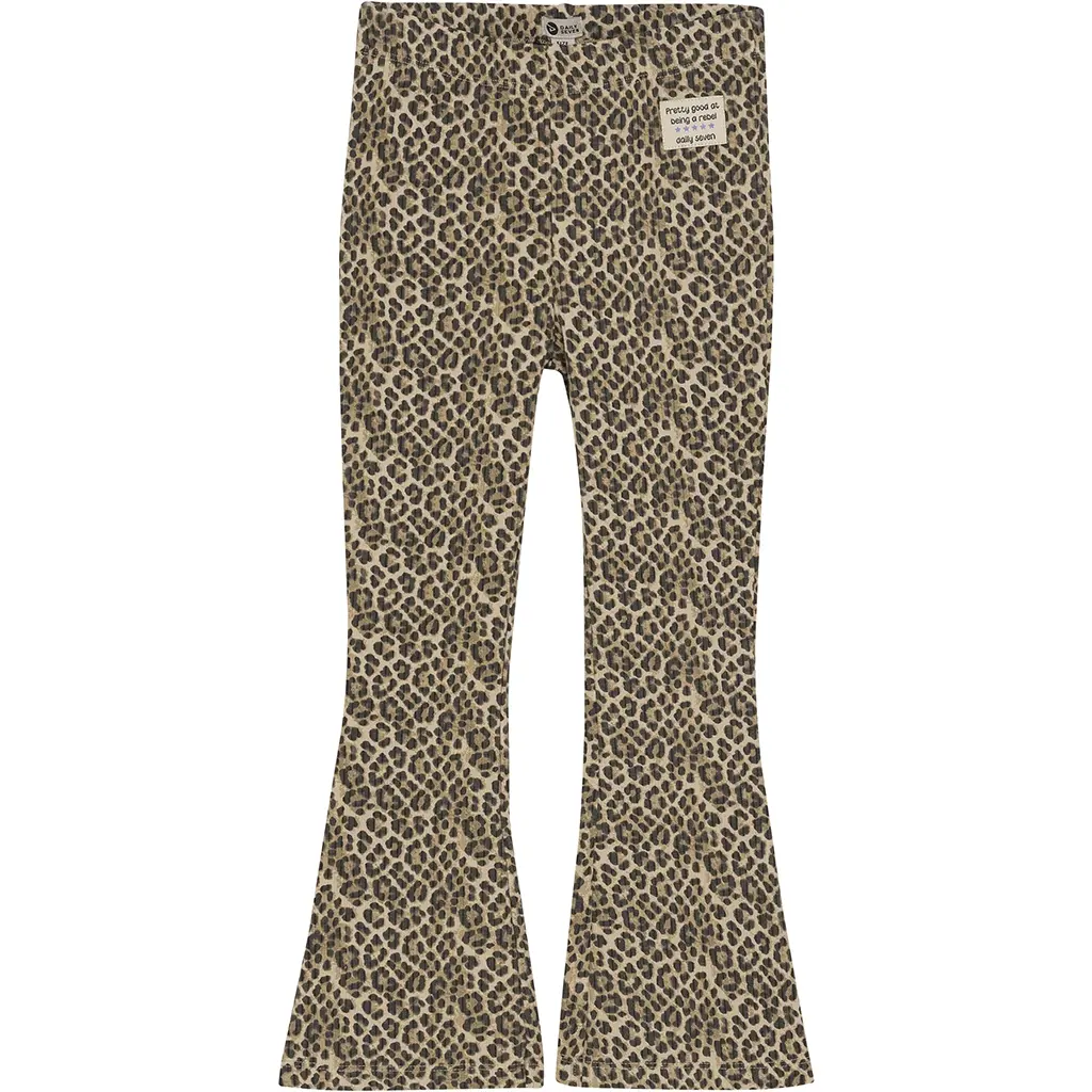 Broek flared animal (latte sand)