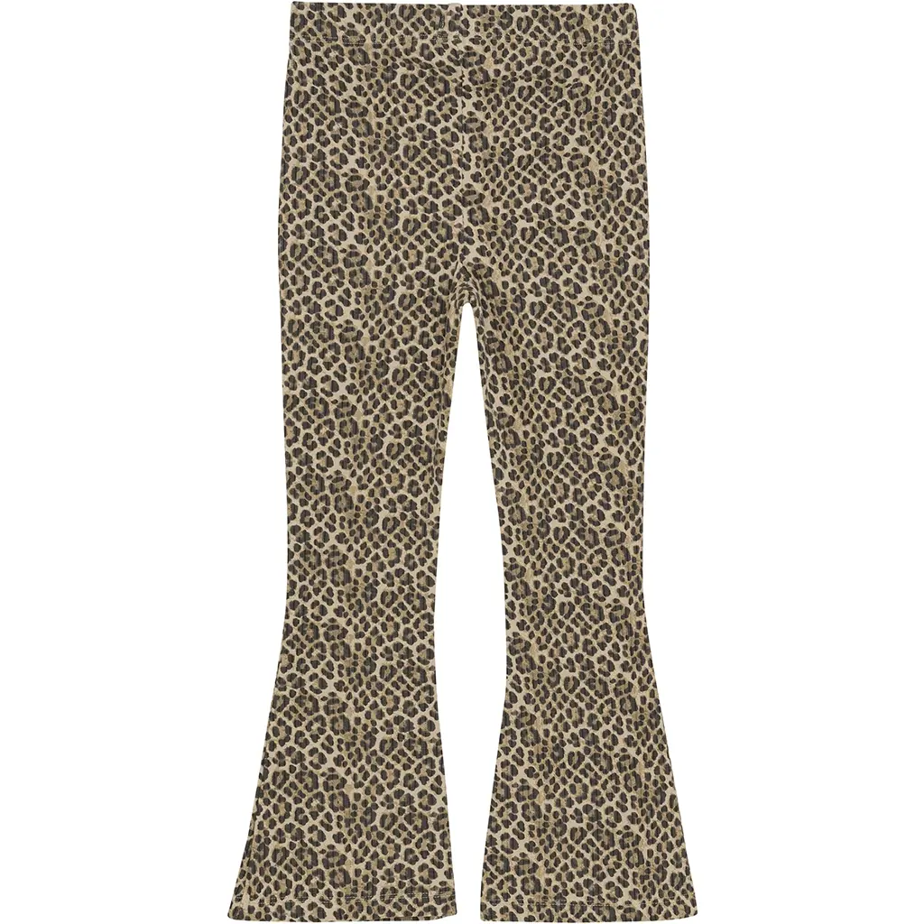Broek flared animal (latte sand)