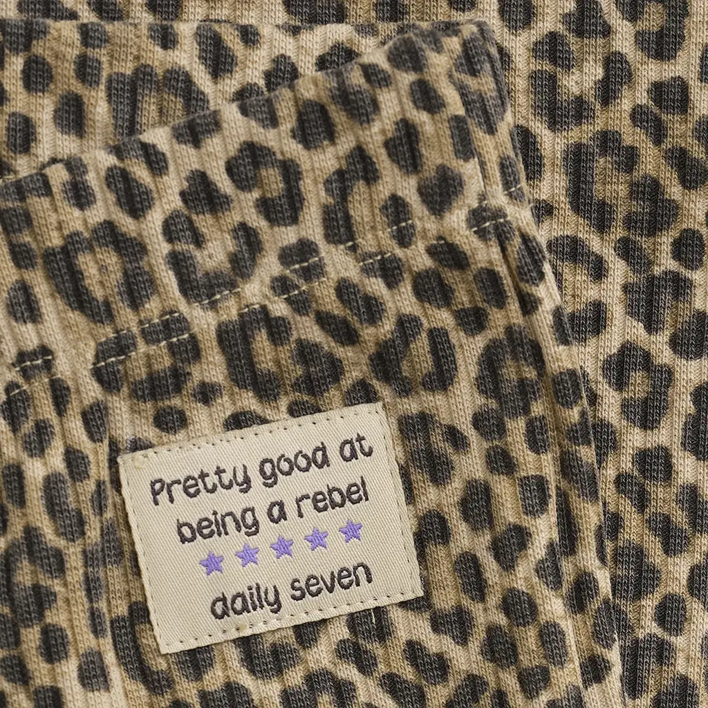 Broek flared animal (latte sand)