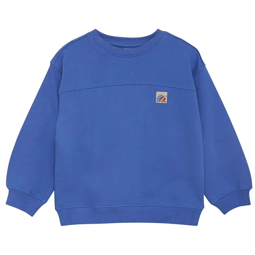 Trui oversized backprint (dusty kobalt)