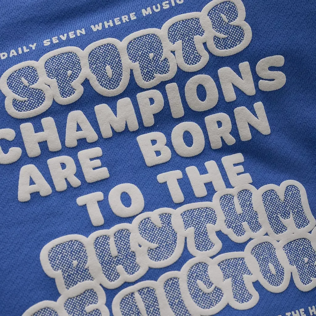 Trui oversized backprint (dusty kobalt)