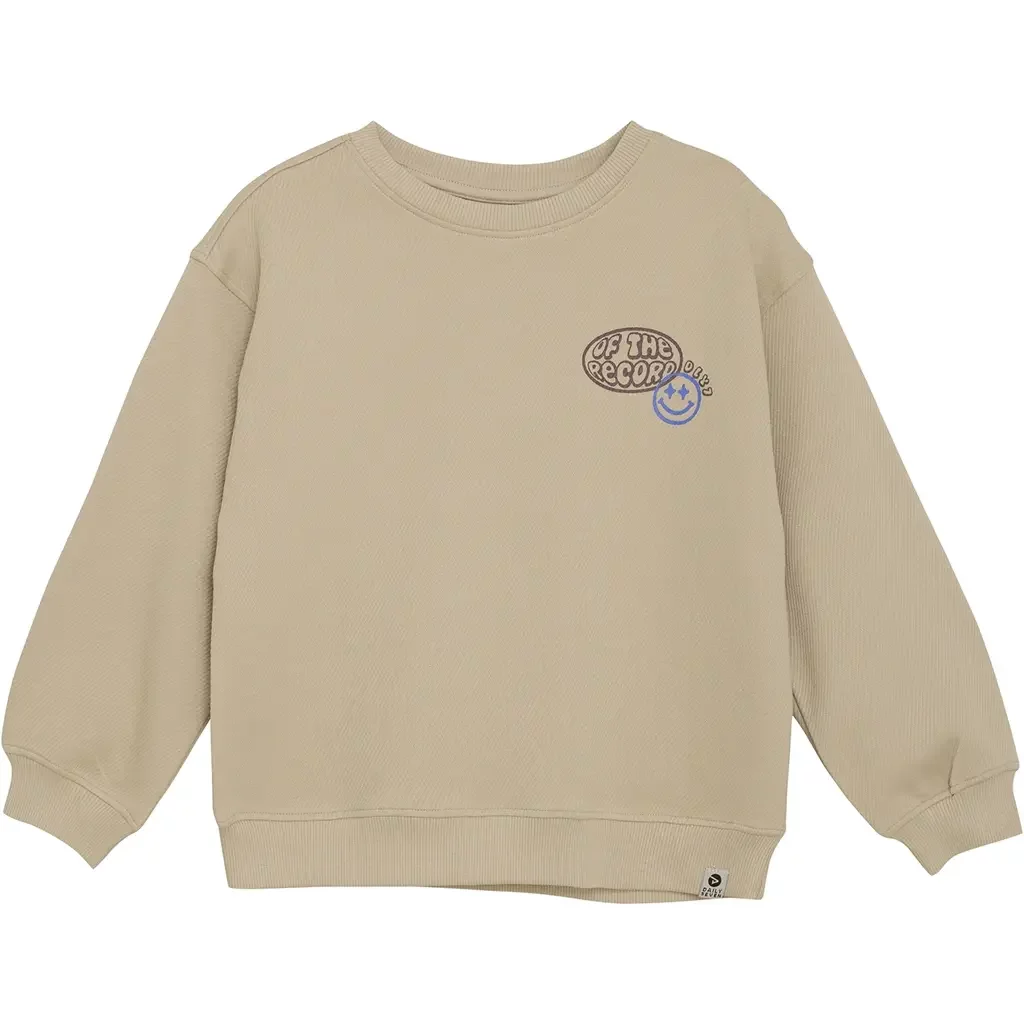 Trui oversized backprint (latte sand)