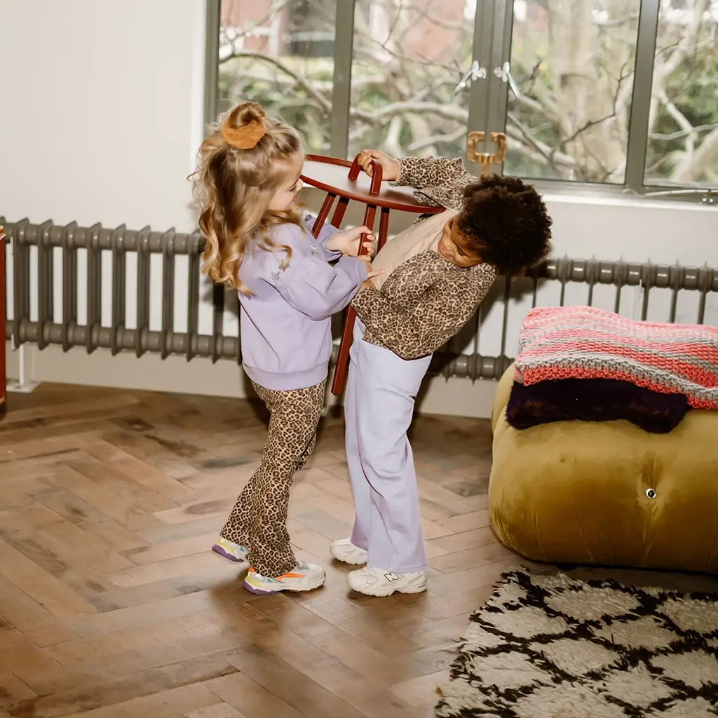 Broek flared animal (latte sand)