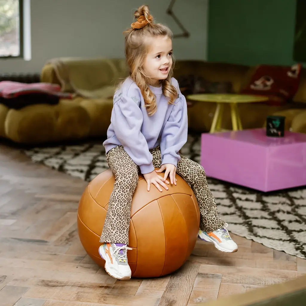 Broek flared animal (latte sand)