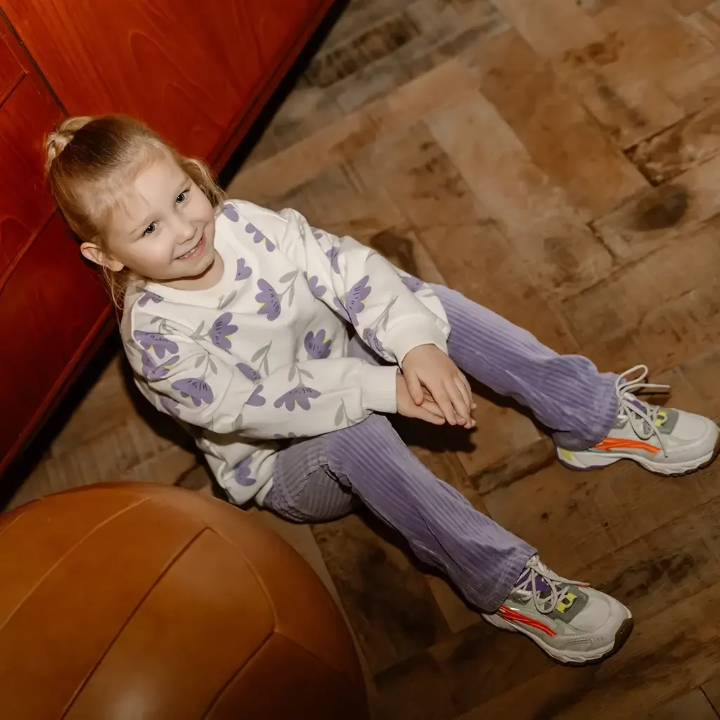 Broek flared velvet (daybreak)