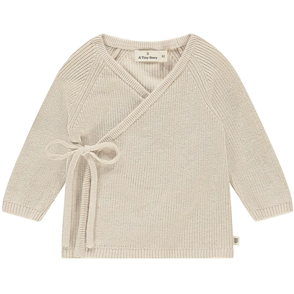 Gebreid vestje/overslag shirtje (snow)