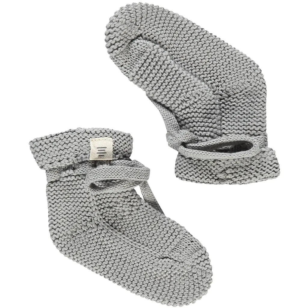 Gebreide slofjes (steel)