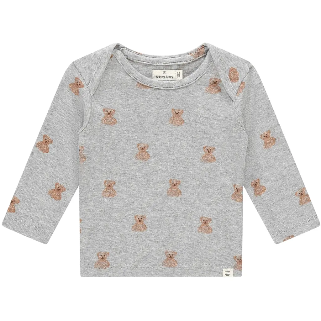 Shirtje beertjes (light grey melange)
