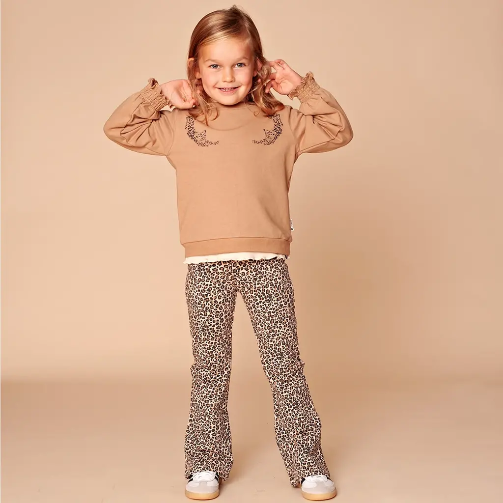 Broek flared (beige)